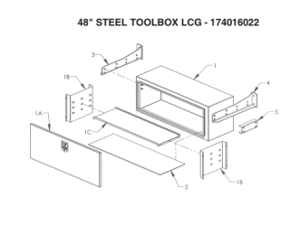 Miller Steel Toolbox with Stainless Steel Door - 48"