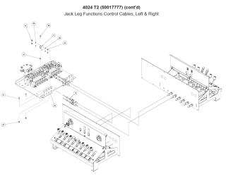 Jack Leg Functions Control Cables, Left & Right