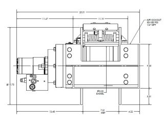 Miller 1140 15K Turret Winch Kit