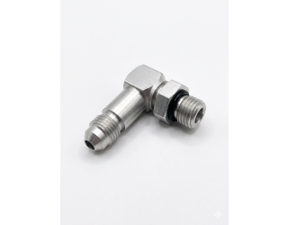 Miller Fitting, Autogrip II Claw Open/Close Hose Fitting (1/4ORBX1/4JIC 90 DEG.)