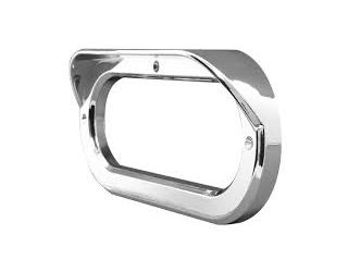 Grand General 6" Oval Chrome Plastic Bezel w/ Lip