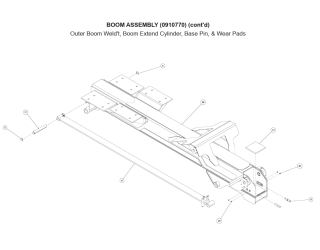 Outer Boom Weldt, Ext. Cyl, Base Pin, & Wear Pads