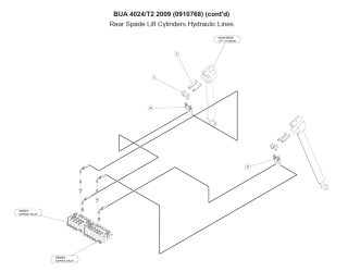 Rear Spade Lift Cylinders Hydraulic Lines