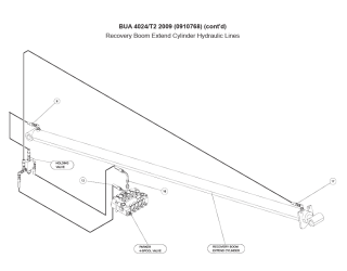 Recovery Boom Extend Cylinders Hydraulic Lines