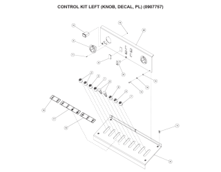 Control Kit Left (Knob, Decal, Plate) (0907757)