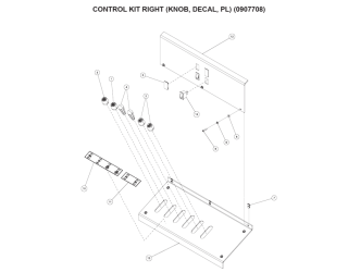 Control Kit Right (Knob, Decal, Plate) (0907708)