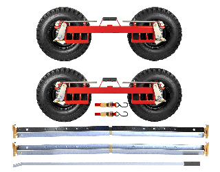 Collins Hi-Speed 5.00x8 E-Rated G7X Dolly Set 5,000lbs - Red